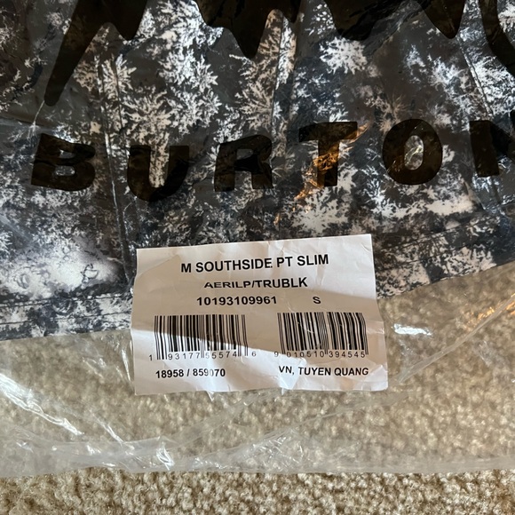 RARE Burton DryRyde Southside Print Slim Snow Pants snowboard ski winter S men - Picture 5 of 11